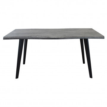 Tavolo struttura metallo piano MDF melaminico effetto legno 160x90 cm
