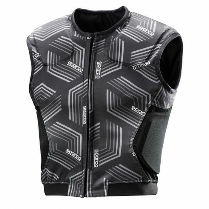 Gilet protettivo Sparco SJ Pro K-3 nero con motivo geometrico