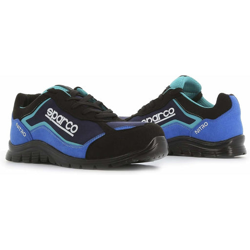 Scarpe di sicurezza Sparco Nitro Petter azzurro nero vista frontale