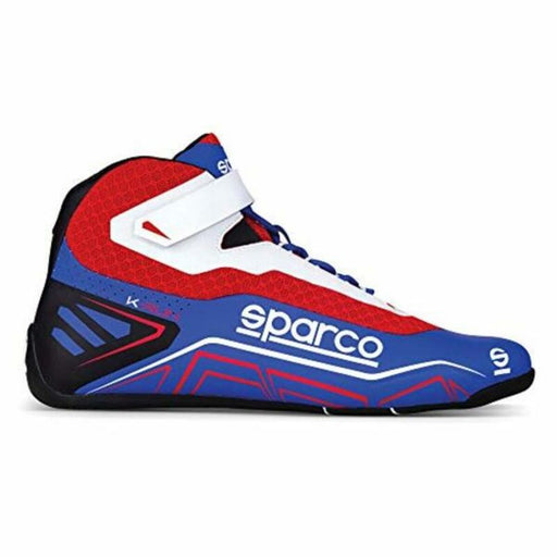 Stivali Racing Sparco K-RUN azzurro rosso lato sinistro