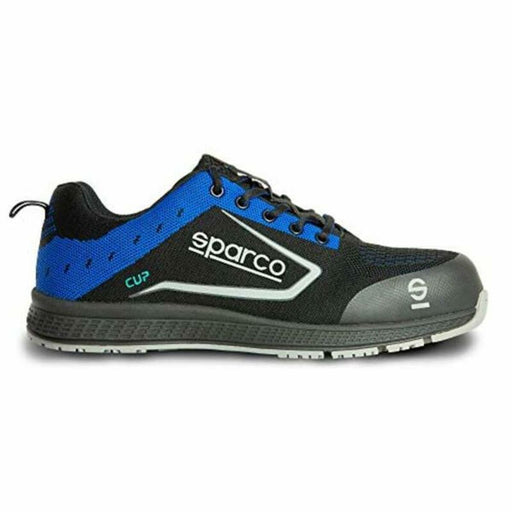 Scarpa Sparco Cup blu e nera, vista laterale