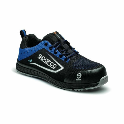 Scarpa Sparco Cup blu e nera, vista angolata