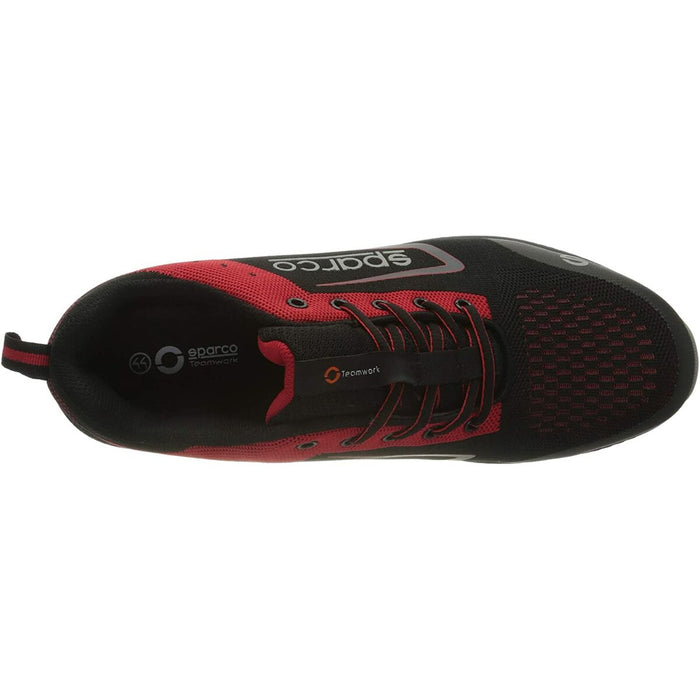 Scarpe di Sicurezza Sparco Cup Albert nero rosso vista dall'alto