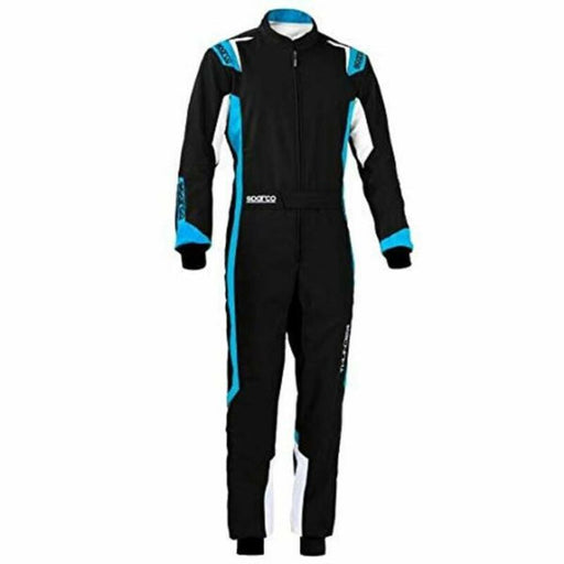 Tuta Racing Sparco nera e azzurra, taglia 140