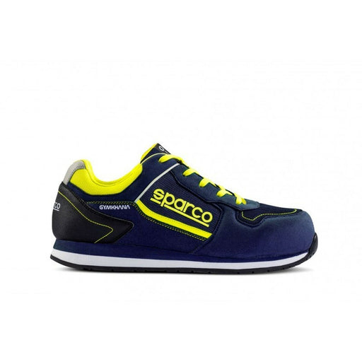 Scarpa Sparco GYMKHANA blu e gialla vista laterale