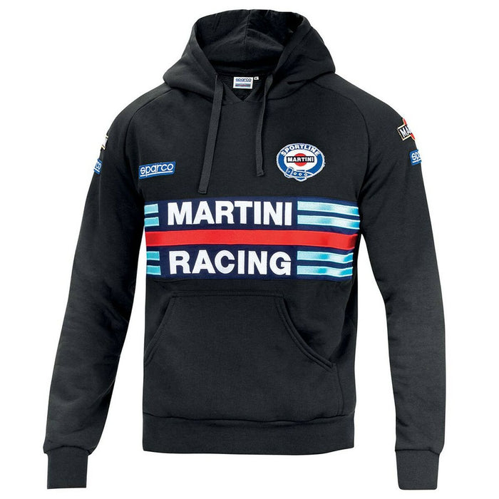 Felpa con cappuccio Sparco Martini Racing nera XXXL