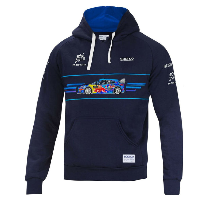 Felpa con cappuccio Sparco M-SPORT RALLY blu scuro