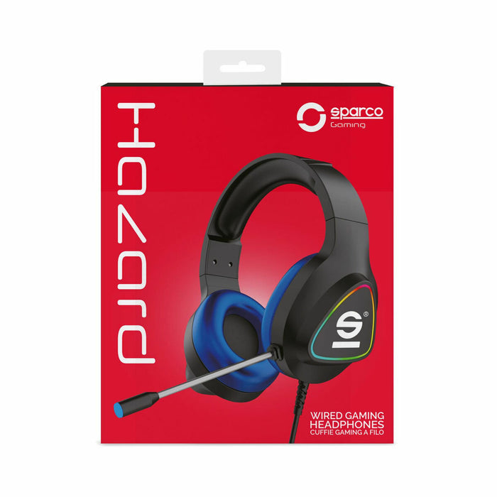 Confezione auricolari Sparco gaming, colore rosso