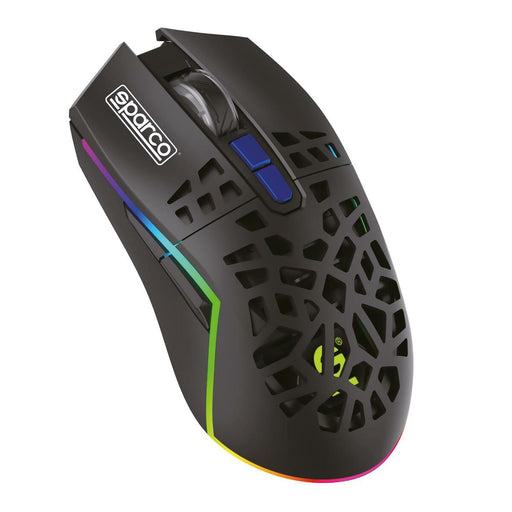 Mouse Gaming Sparco nero con design traforato e luci LED