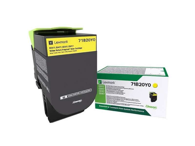 Lexmark CS317/CS417/CS517/CX317/CX417/CX517 Cartuccia Toner Giallo Originale - 71B20Y0/71B0040