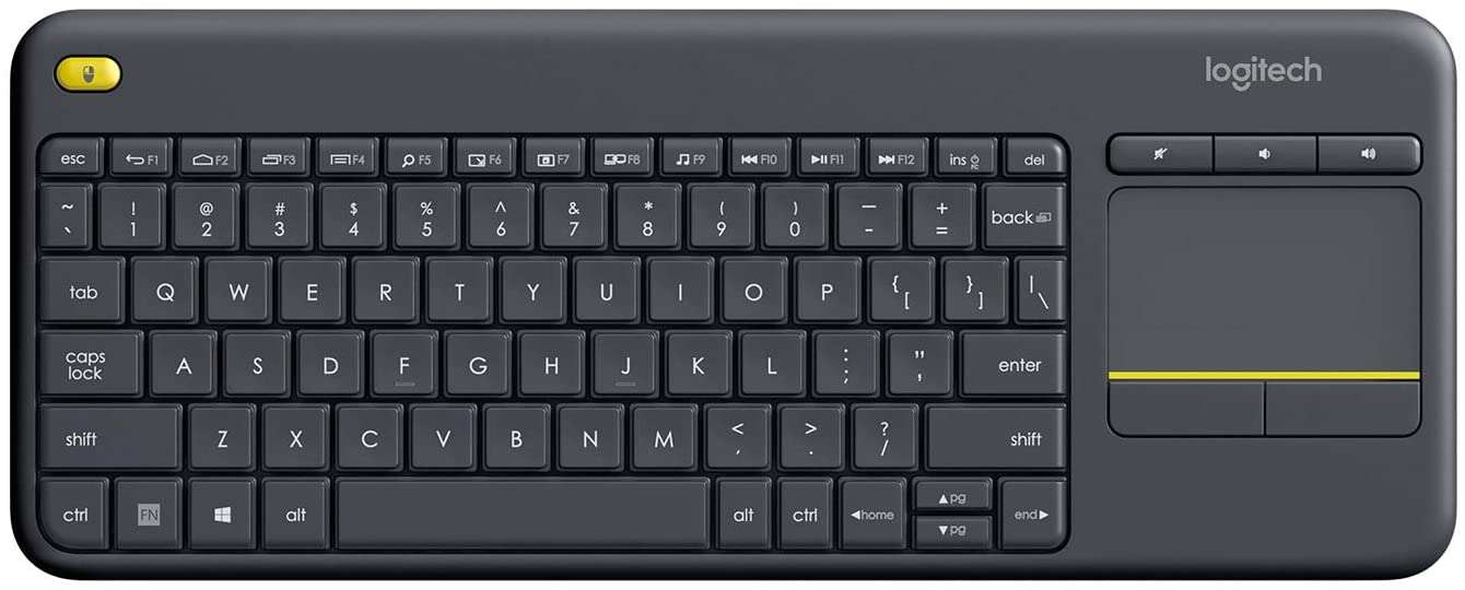 Logitech K400 Plus Tastiera Wireless con Touchpad - PC, TV - Colore Nero