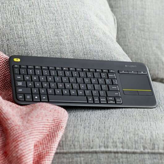 Logitech K400 Plus Tastiera Wireless con Touchpad - PC, TV - Colore Nero