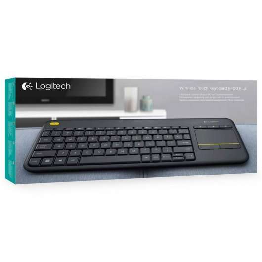 Logitech K400 Plus Tastiera Wireless con Touchpad - PC, TV - Colore Nero