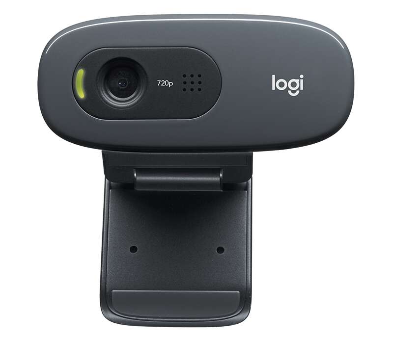 Logitech C270 Webcam HD 720p - 3Mpx - USB 2.0 - Microfono Integrato - Angolo Visione 60° - Messa a Fuoco Fissa - Cavo 1.50 - Colore Nero