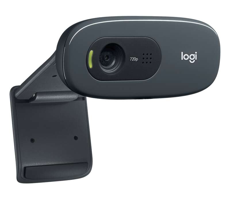 Logitech C270 Webcam HD 720p - 3Mpx - USB 2.0 - Microfono Integrato - Angolo Visione 60° - Messa a Fuoco Fissa - Cavo 1.50 - Colore Nero