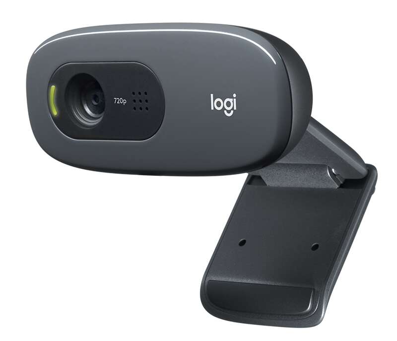 Logitech C270 Webcam HD 720p - 3Mpx - USB 2.0 - Microfono Integrato - Angolo Visione 60° - Messa a Fuoco Fissa - Cavo 1.50 - Colore Nero