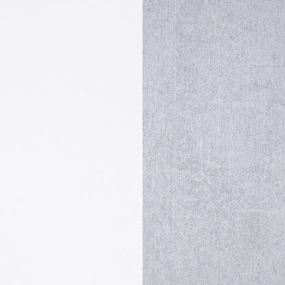 Dettaglio dei materiali della credenza moderna Royla, combinazione di finitura bianca e cemento per un design elegante e nordico.