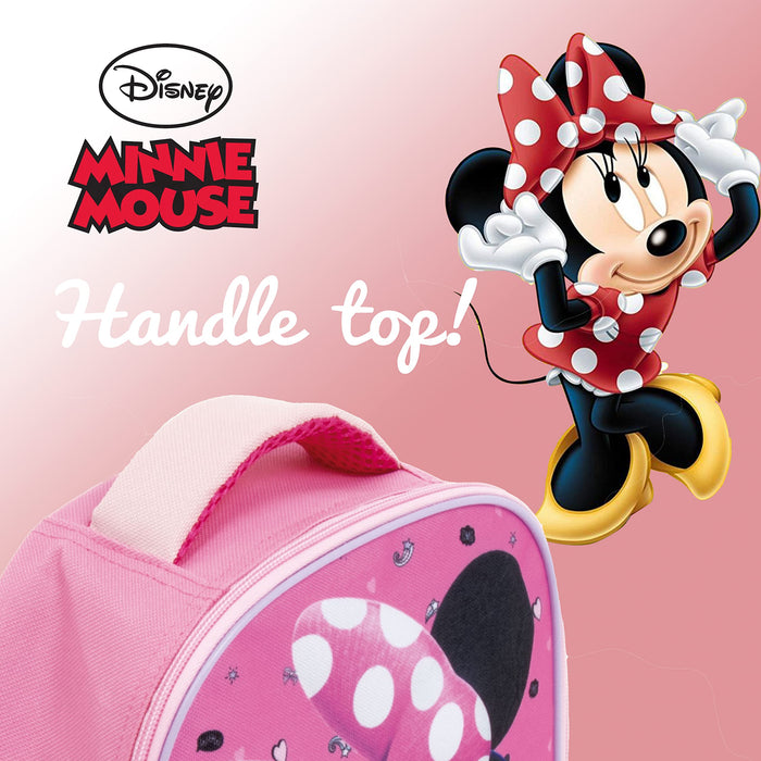 Zaino Disney ufficiale per bambini: 28x23x10 cm, maniglie imbottite, ideale per scuola e asilo (Topolina).