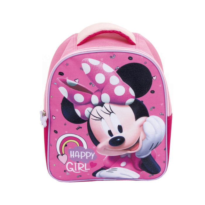 Zaino Disney ufficiale per bambini: 28x23x10 cm, maniglie imbottite, ideale per scuola e asilo (Topolina).