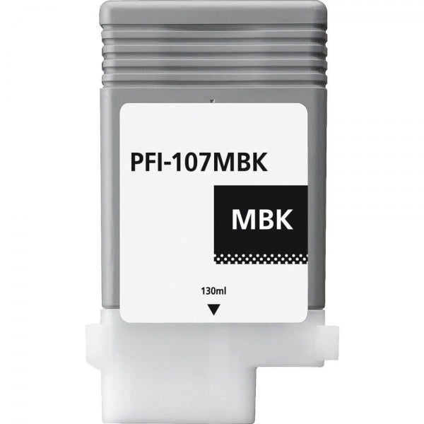 Canon PFI107 Nero Opaco Cartuccia d'Inchiostro Pigmentato Compatibile - Sostituisce 6704B001/PFI-107MBK