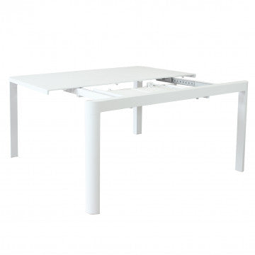 Tavolo allungabile in alluminio verniciato 100/150x150 cm, altezza 75