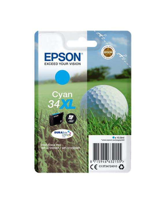 Epson T3472 (34XL) Ciano Cartuccia d'Inchiostro Originale - C13T34724010