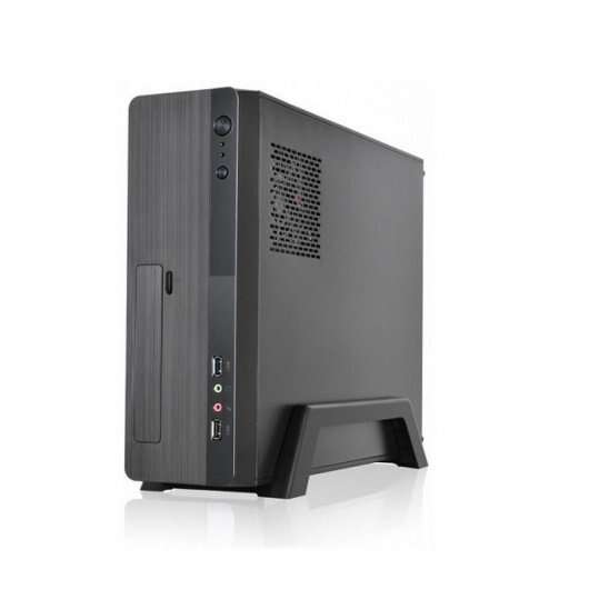 L-Link Magna Case Micro e Mini ATX Slim - Alimentatore 500W - 1x HDD 3,5 + 1x SSD 2,5 + 1x HDD 5.25 - 1x USB 2.0, 1x USB 3.0, Audio e Micro - Colore Nero