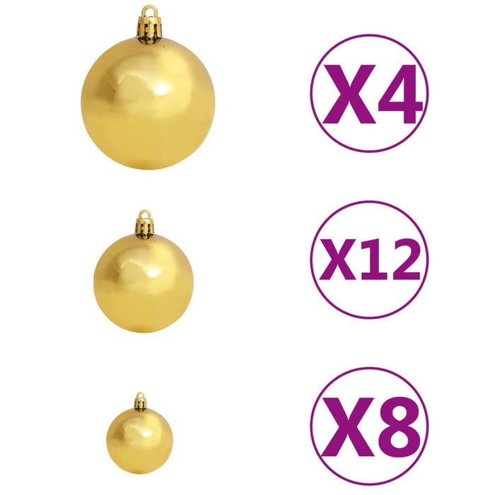 Set Palline di Natale 100 pz 3/4/6 cm