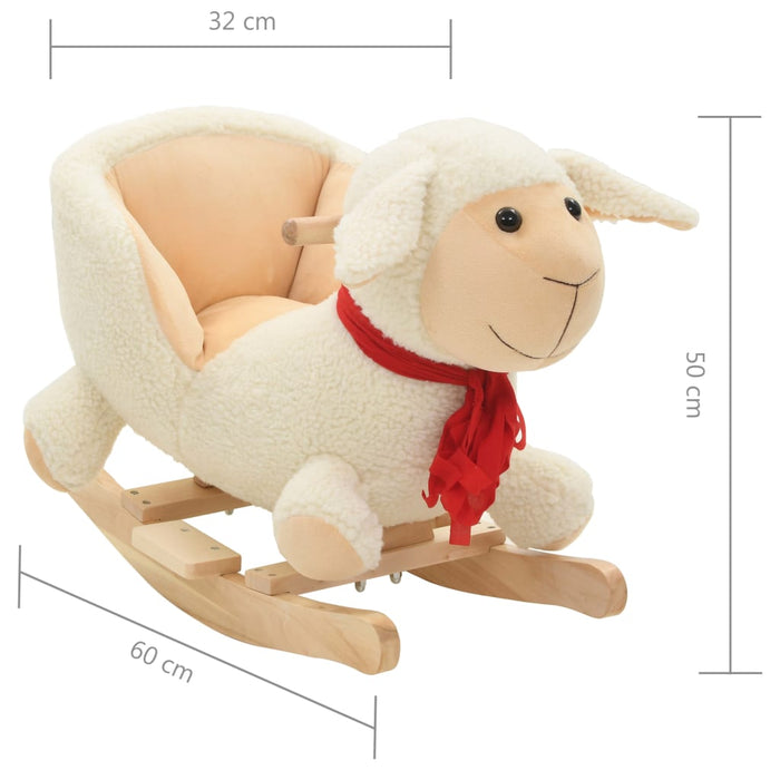 Giocattoli a Dondolo con Schienale in Peluche per Bambini 60x32x55 cm e oltre