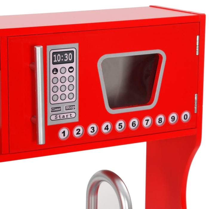 Cucina Giocattolo per Bambini in MDF 84x31x89 cm Rossa