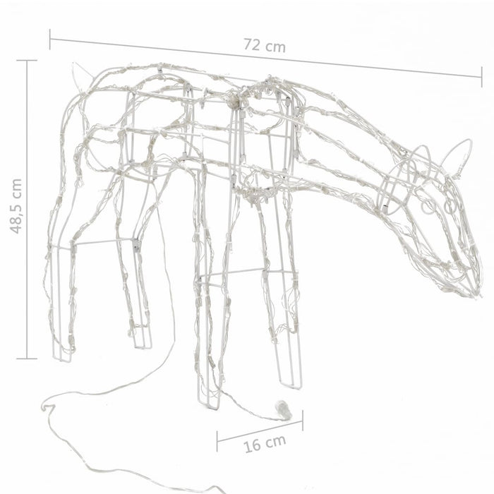 Decorazioni di Natale a Forma di Renne con LED - Set da 3 Pezzi