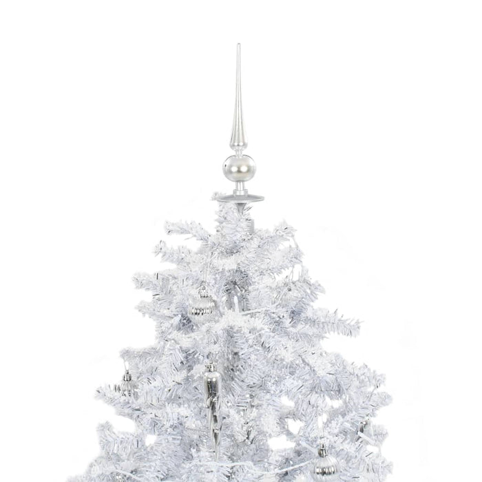 Albero di Natale con Neve e Base a Ombrellone