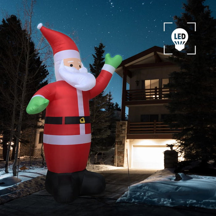 Babbo Natale Gonfiabile con LED per Decorazioni Natalizie