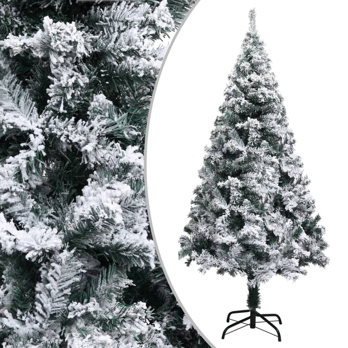 Albero di Natale Artificiale con Neve Floccata e LED in diverse dimensioni e materiali