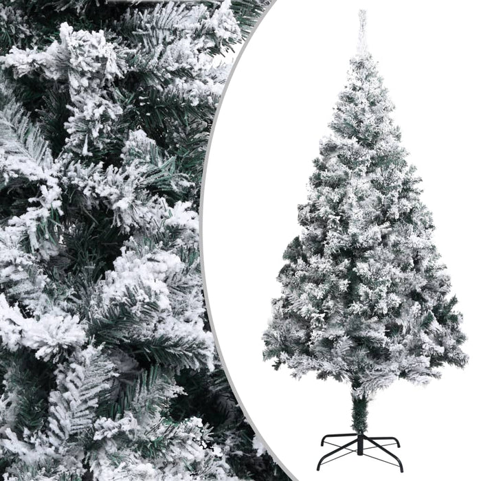 Albero di Natale Artificiale con Neve Floccata e LED in diverse dimensioni e materiali