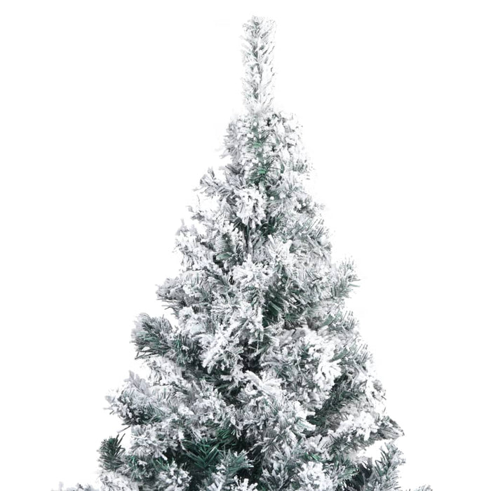 Albero di Natale Artificiale con Neve Floccata e LED in diverse dimensioni e materiali