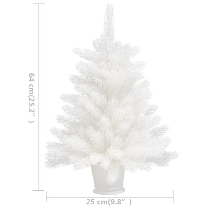 Albero di Natale Artificiale con Aghi Realistici Bianco