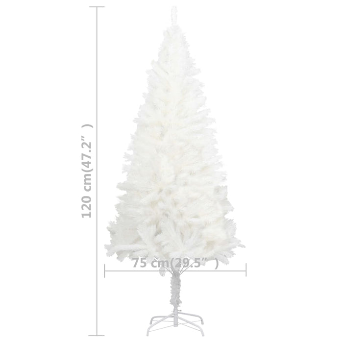 Albero di Natale Artificiale con Aghi Realistici Bianco