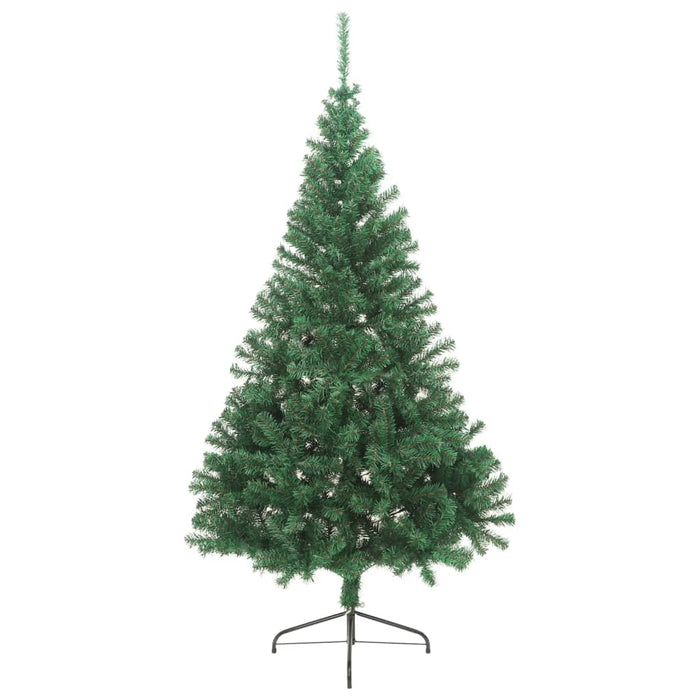 Albero di Natale Artificiale Metà con Supporto Verde in PVC