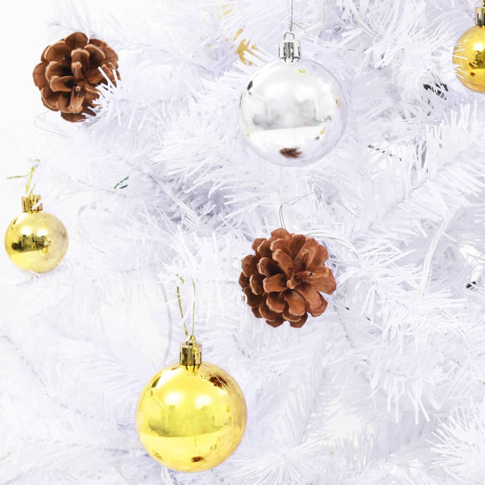 Albero di Natale Artificiale Preilluminato con Palline