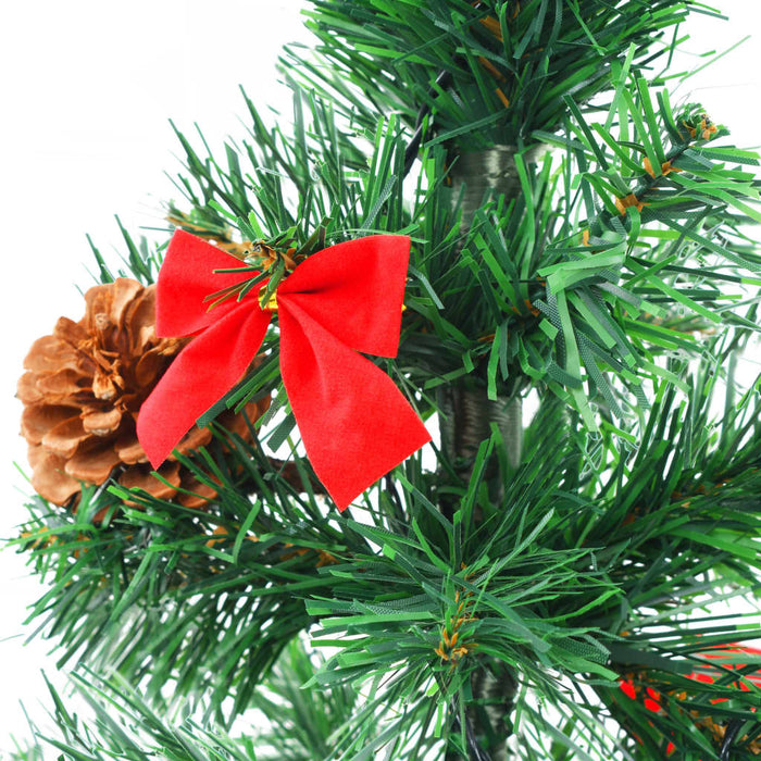 Albero di Natale Preilluminato con Palline Verde