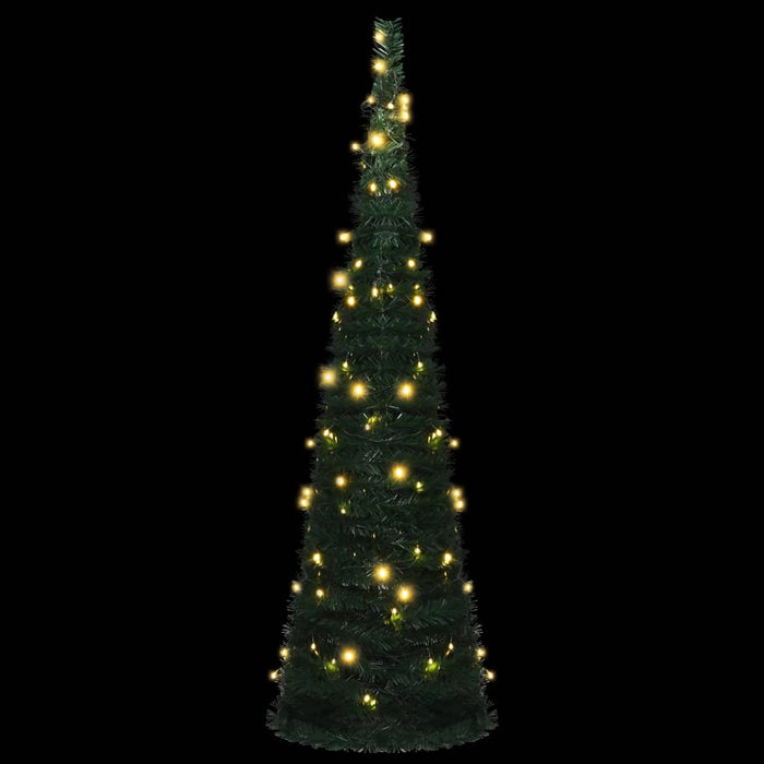 Albero di Natale Artificiale Apribile Preilluminato Verde