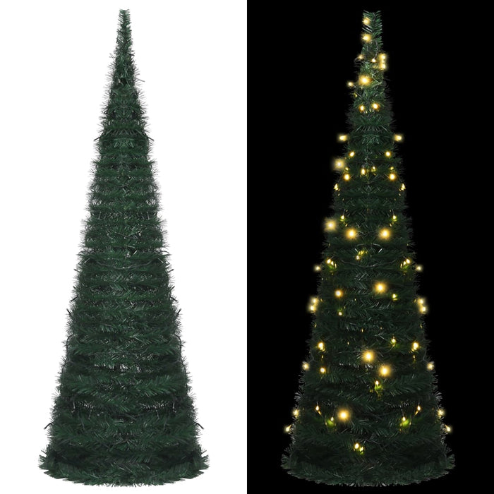 Albero di Natale Artificiale Apribile Preilluminato Verde