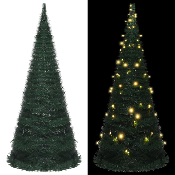 Albero di Natale Artificiale Apribile Preilluminato Verde