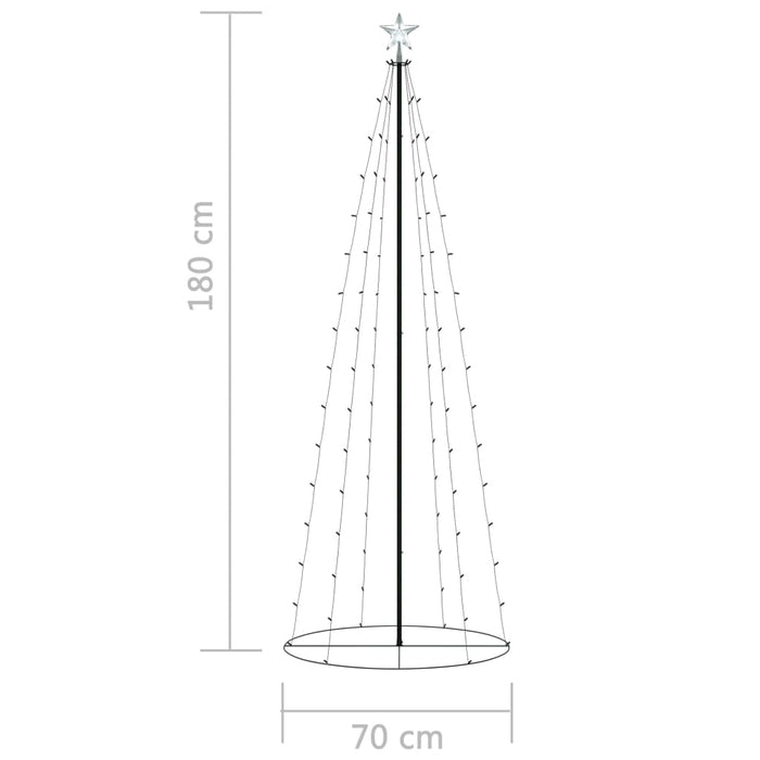 Albero di Natale a Cono con LED Bianco Caldo e Freddo