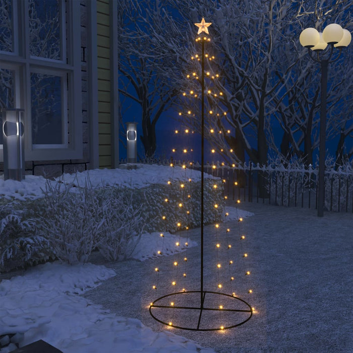 Albero di Natale a Cono con LED Bianco Caldo e Freddo