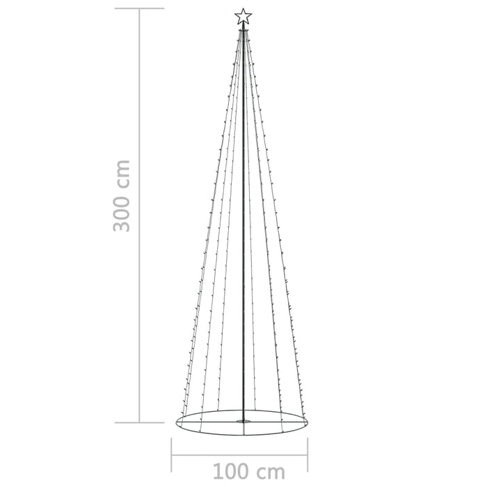 Albero di Natale a Cono con LED Bianco Caldo e Freddo