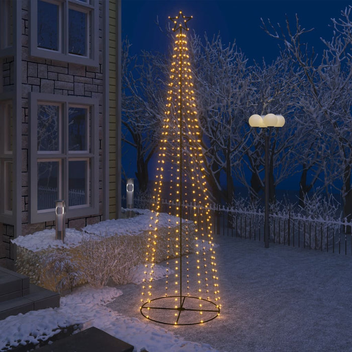 Albero di Natale a Cono con LED Bianco Caldo e Freddo