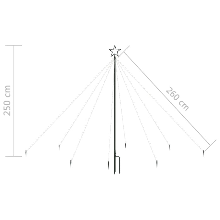 Albero di Natale a Cascata Luci LED Interni Esterni con diverse opzioni di LED e lunghezze