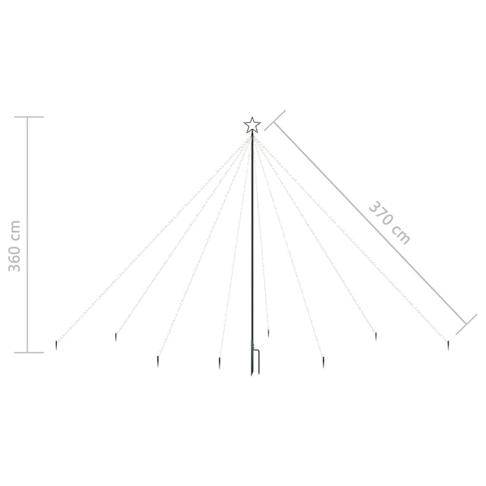 Albero di Natale a Cascata Luci LED Interni Esterni con diverse opzioni di LED e lunghezze